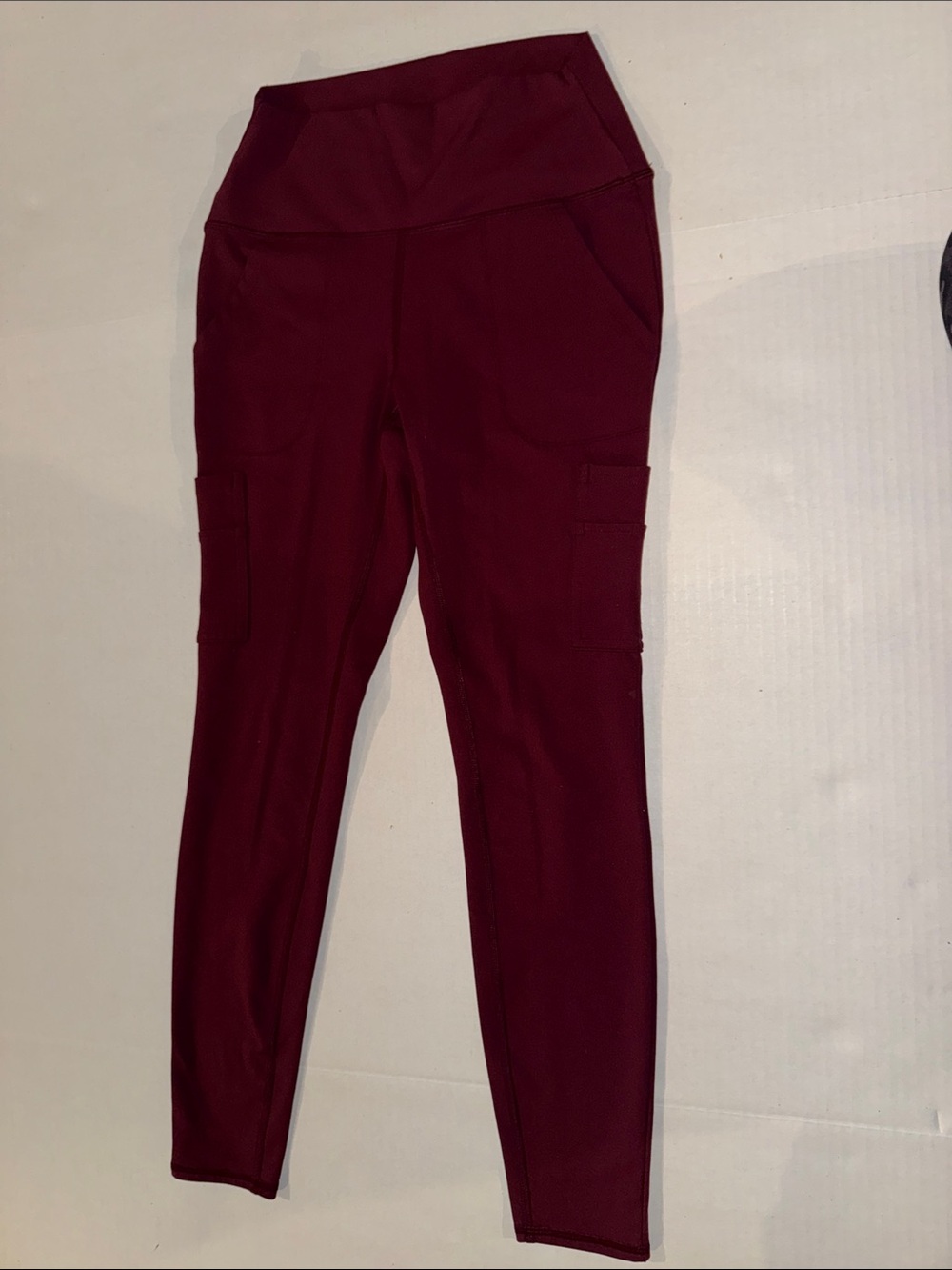 Spyder Burgundy High-Rise Cargo Leggings- Women’s Athletic Leggings